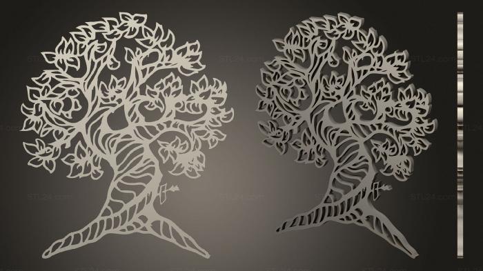 2D (Tree 8 v2, 2D_0208) 3D models for cnc